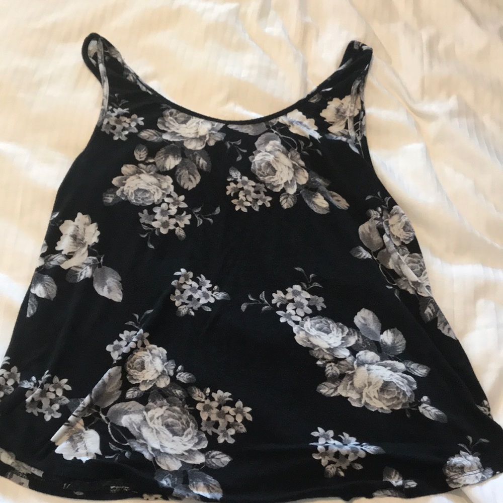 Scoop back floral tank